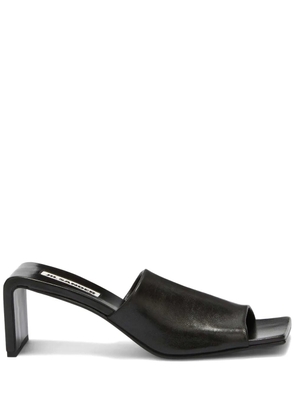 Jil Sander square open-toe leather sandals - Black