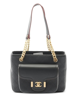 CHANEL Pre-Owned 2018 matelasse chain shoulder bag - Black