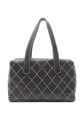 CHANEL Pre-Owned 2000-2002 stitch leather tote bag - Black