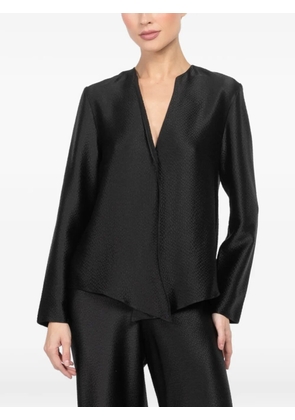 Peter Cohen V-neck long-sleeve blouse - Black