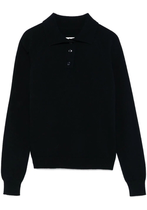Maison Margiela virgin-wool polo top - Blue
