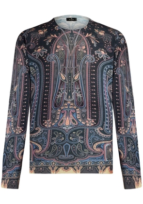ETRO paisley intarsia-knit jumper - Black