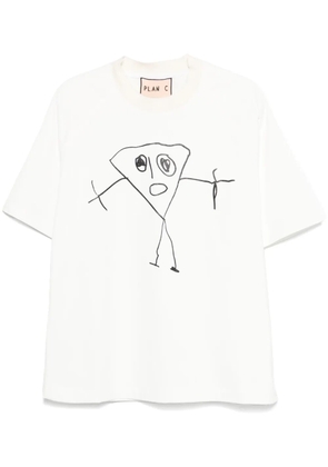 Plan C Bianca-print T-shirt - White