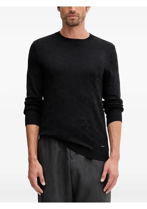 Joop! Cahilo jacquard knit sweater - Black