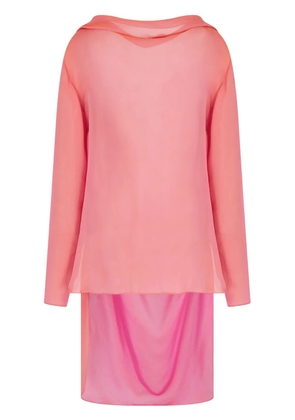 Giorgio Armani drap-detailing blouse - Pink