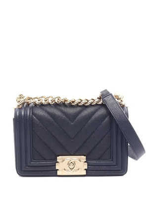 CHANEL Pre-Owned 2017-2018 small Boy Chanel shoulder bag - Blue