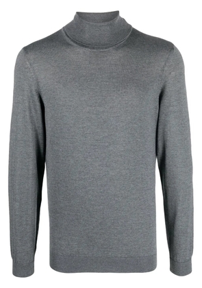 BOSS roll neck wool sweatshirt - Grey
