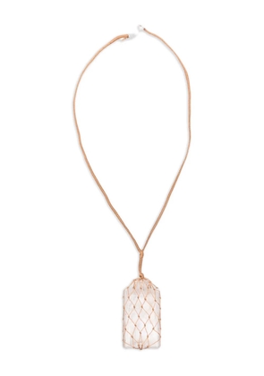 Niccolò Pasqualetti net pendant necklace - Neutrals