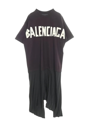 Balenciaga Pre-Owned 2010s logo-print T-shirt dress - Black