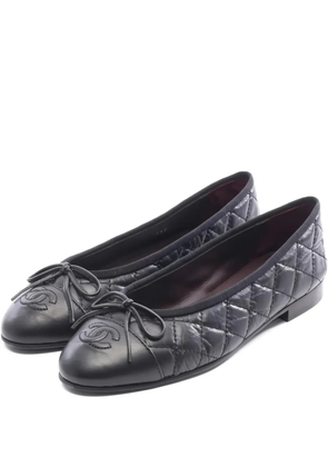 CHANEL Pre-Owned 1986-1988 matelassé ballet flats - Black