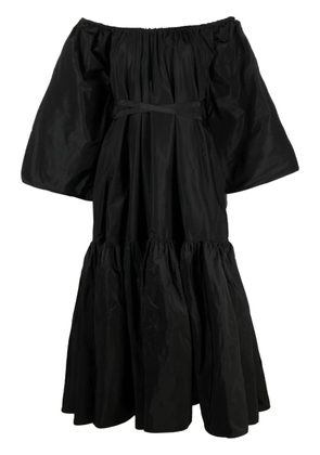 Patou off-shoulder ruched midi dress - Black