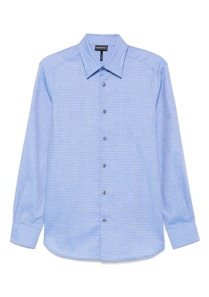 Emporio Armani jacquard-logo cotton shirt - Blue