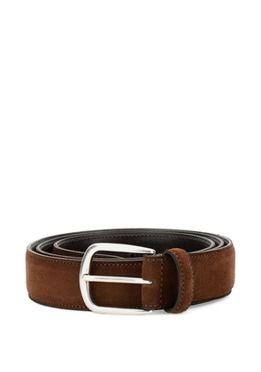ALBERTO LUTI square-buckle belt - Brown