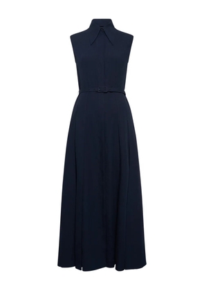 Gabriela Hearst Durand pleated belted maxi dress - Blue