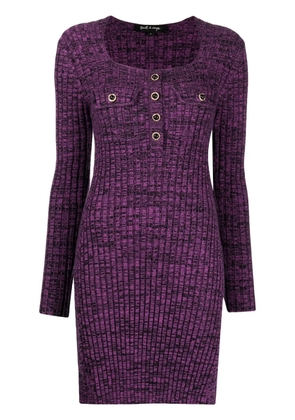 tout a coup decorative-button fitted dress - Purple
