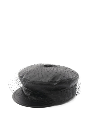 Christian Dior Pre-Owned lambskin tulle hat - Black