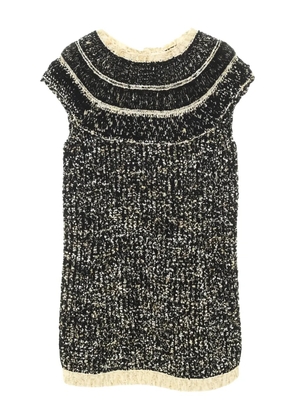 CHANEL Pre-Owned 1986-1988 short-sleeve knitted dress - Black