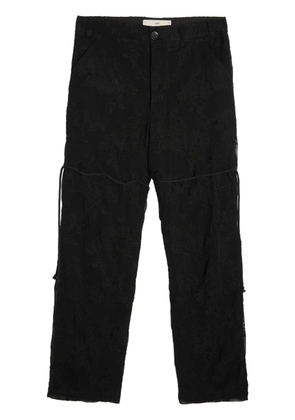 Song For The Mute lace-appliquéd trousers - Black