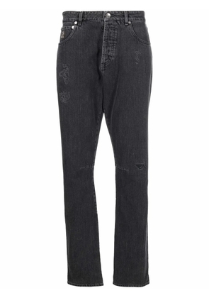 Brunello Cucinelli dark-wash straight-leg jeans - Grey