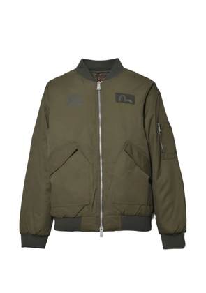 EVISU seagull-appliqué print bomber jacket - Green
