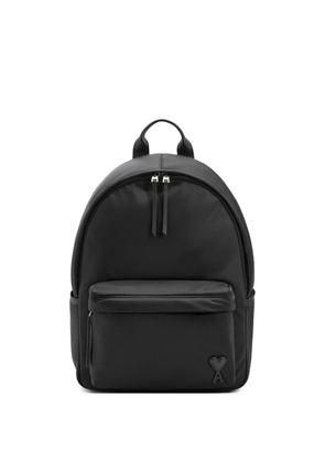 AMI Paris logo-detail backpack - Black