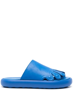CamperLab Pelotas Flota toes-shaped leather slides - Blue