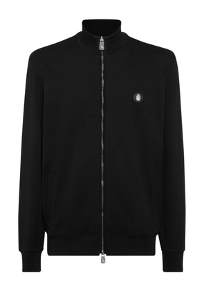 Billionaire logo-plaque zip-up sweatshirt - Black