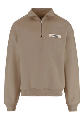 Jacquemus The Gros Grain high collar logo sweatshirt - Neutrals