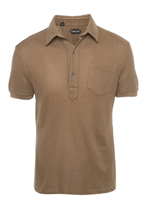 Tom Ford Pre-Owned chest-collar polo shirt - Brown