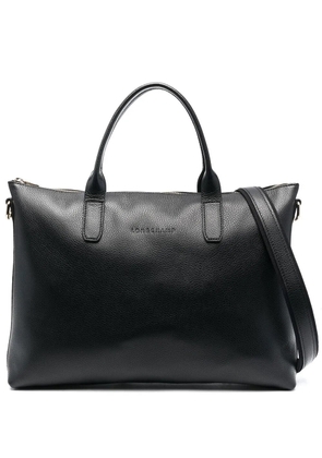 Longchamp Le Foulonna leather briefcase - Black