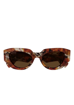 Gucci Eyewear havana round sunglasses - Brown