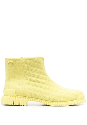 Camper ribbed-knit ankle boots - Yellow