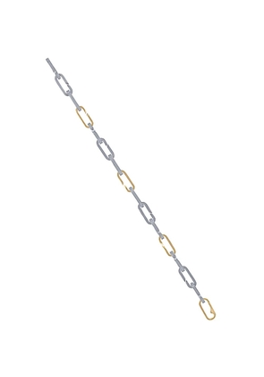 Bizzotto Gioielli 18K yellow gold titanium mixed metal link bracelet - Silver