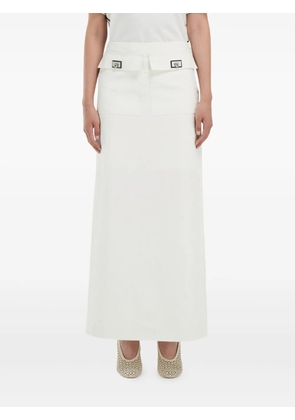 Ferragamo flap-pocket midi skirt - White
