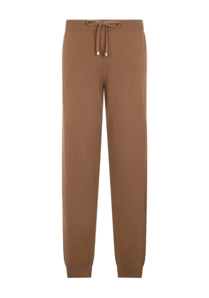 Malo drawstring-waist knitted trousers - Brown