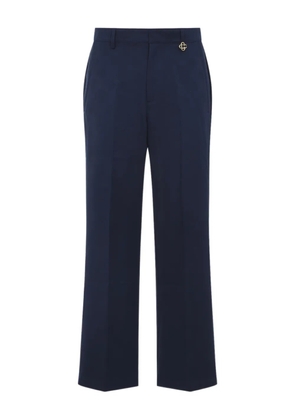 Casablanca monogram-pattern charm-detail trousers - Blue