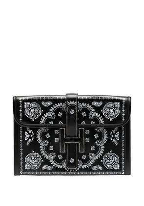 Hermès Pre-Owned pre-owned bandana Jige clutch - Black