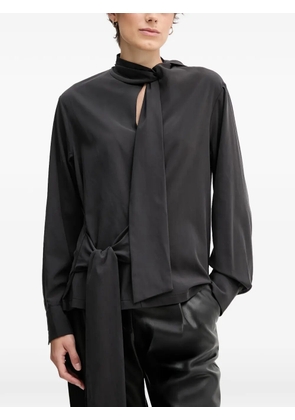 Sandro Ferrone tie-neck blouse - Black