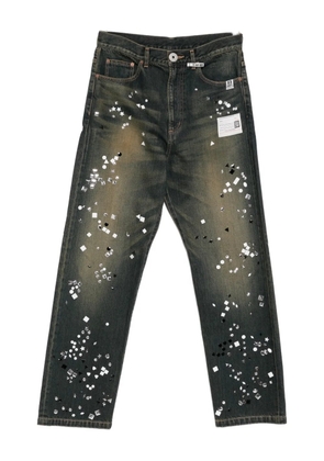 Maison MIHARA YASUHIRO crystal-embellished jeans - Blue