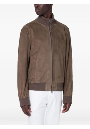 Salvatore Santoro zip-up bomber jacket - Brown