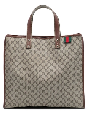 Gucci Pre-Owned 2016-2025 Large GG Supreme Web Loop tote bag - Brown