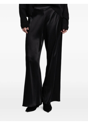 Peter Cohen satin flared trousers - Black