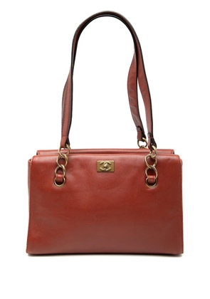 CHANEL Pre-Owned 2002-2003 CC Calfskin Turn Lock shoulder bag - Brown