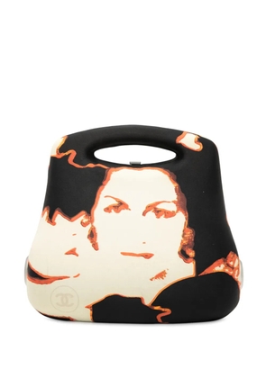 CHANEL Pre-Owned 2000-2002 Printed Canvas Millennium 2005 Hard Case Hip Bag satchel - Black