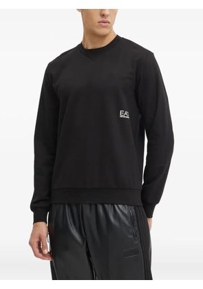 Ea7 Emporio Armani logo-print crew-neck sweatshirt - Black