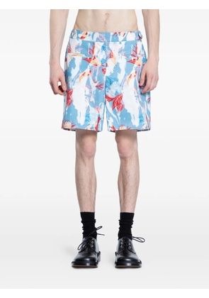 Alexander McQueen floral shorts - Blue