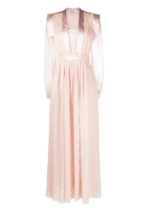 Philosophy Di Lorenzo Serafini quilted satin panels pleated dress - Pink