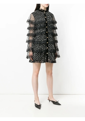 Philosophy Di Lorenzo Serafini polka-dot sheer-detail mini dress - Black