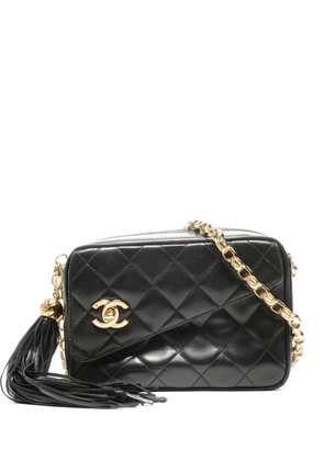 CHANEL Pre-Owned 1991-1994 CC Mark tassel turn-lock shoulder bag - Black