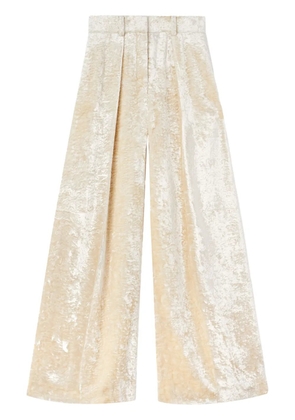 Jil Sander high-shine wide-leg trousers - Neutrals